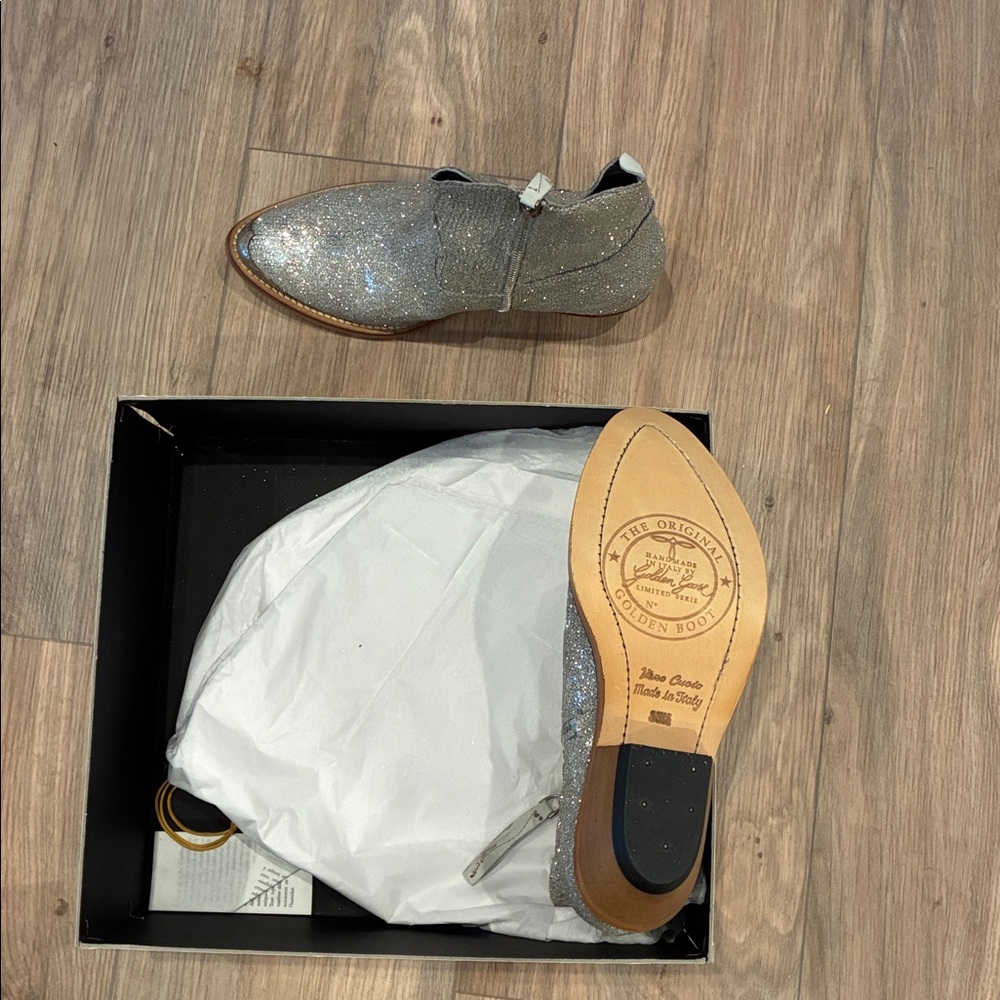 GOLDEN GOOSE BOOTS NEW NEVER WORN YOUNG SPARKLES SIZE 5.5 - Picture 3 of 13